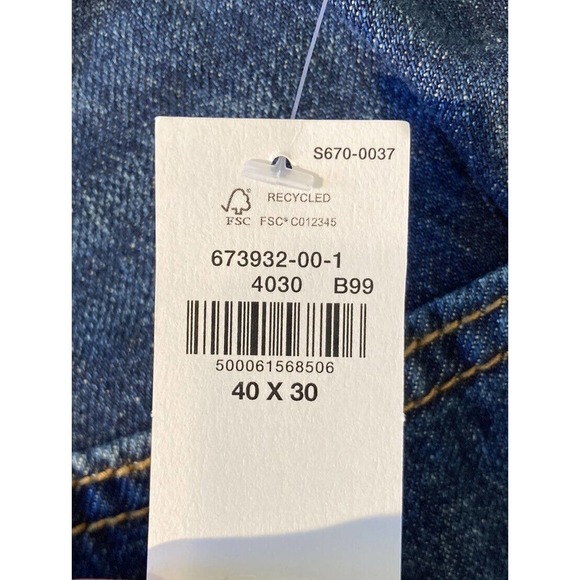 NWT Old Navy Athletic Taper Jeans Size 40x30 Men’s Blue - Picture 3 of 7